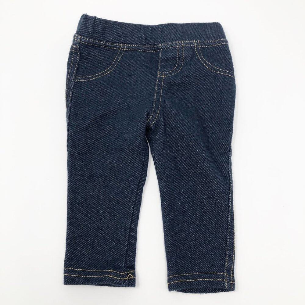 Baby Girl Navy Blue Pull On Pants 3-6M